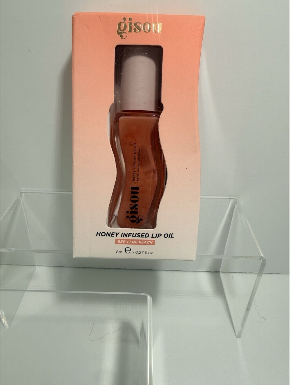Gisou Honey Infused Lip Oil~Bee-llini Peach~NIB~Full Size